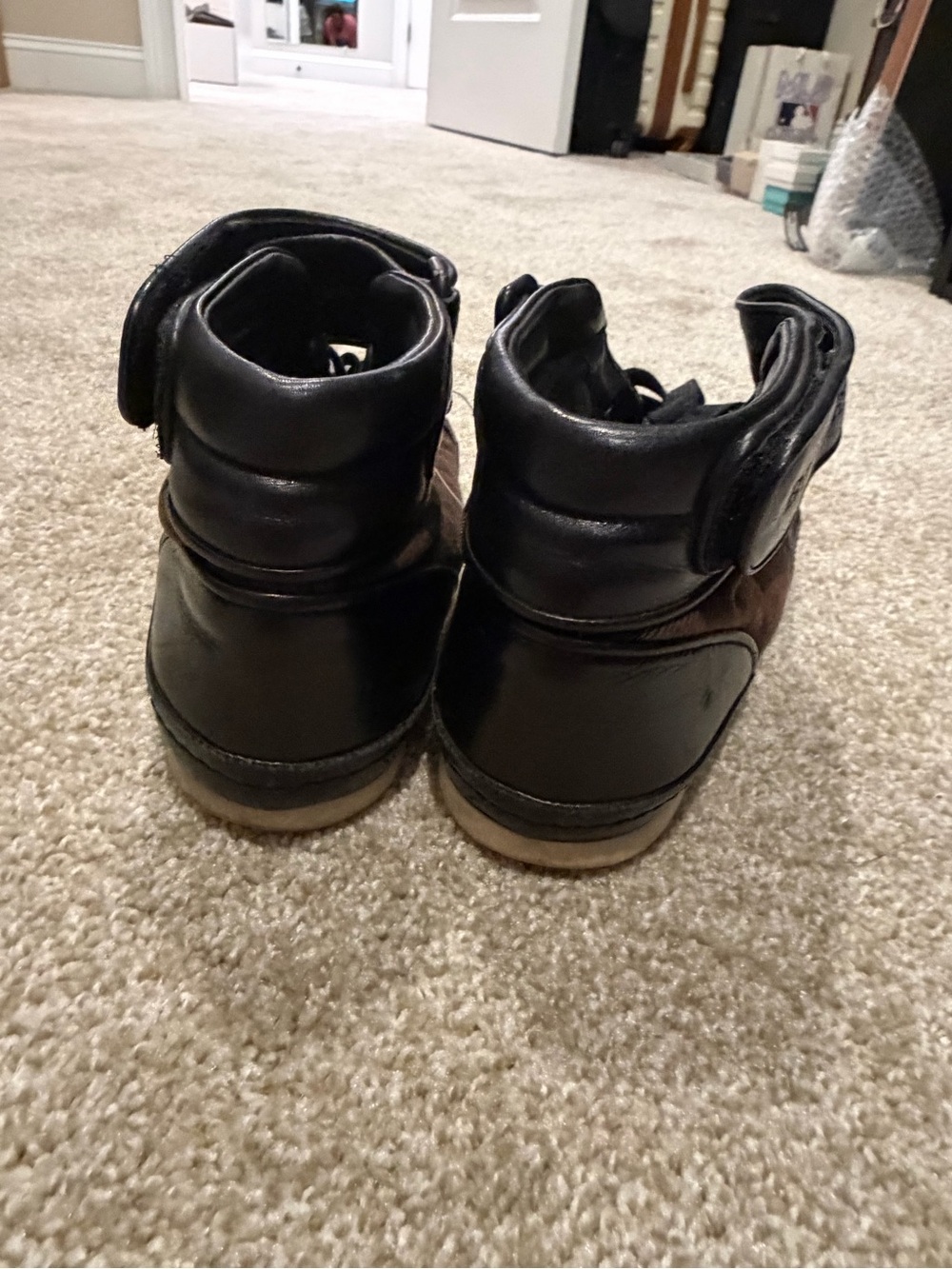 Burberry Brown and Black High-Top Men’s Sneakers - Picture 6 of 6